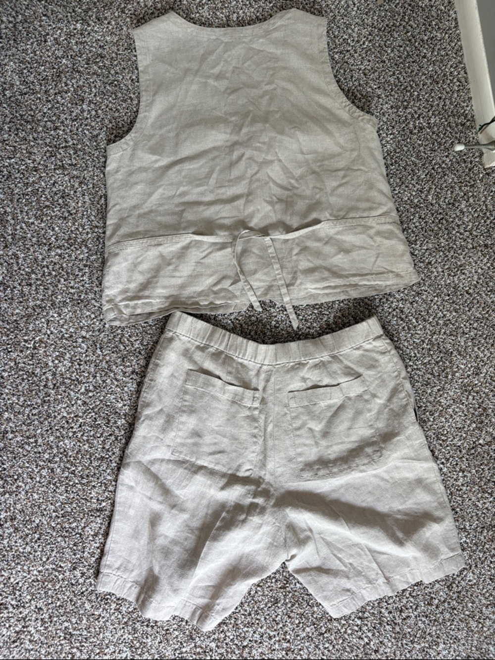 NEW Eileen Fisher Neutral 100% Organic Linen Matching Set XL - Picture 8 of 9